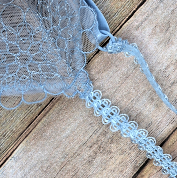 Free People Lucia Underwire Bra Blue Hydrandea - Picture 5 of 10